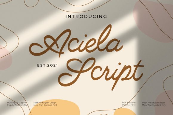 Aciella Script Font for Elegant Handmade Branding