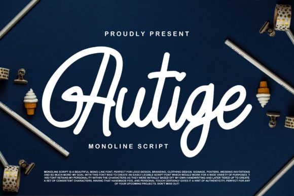 Autige Script Font for Elegant Handmade Branding