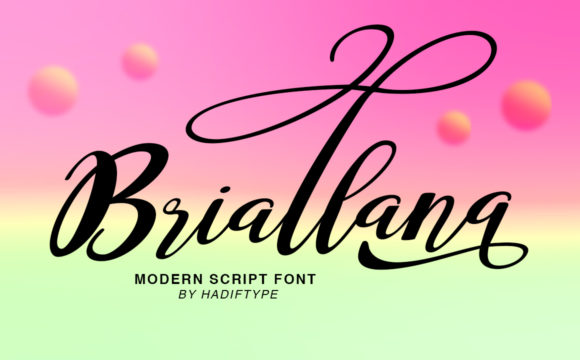 Briallana Script Font for Elegant Handmade Design