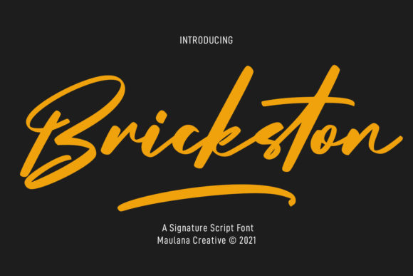 Brickston Script Font for Elegant Handmade Brands