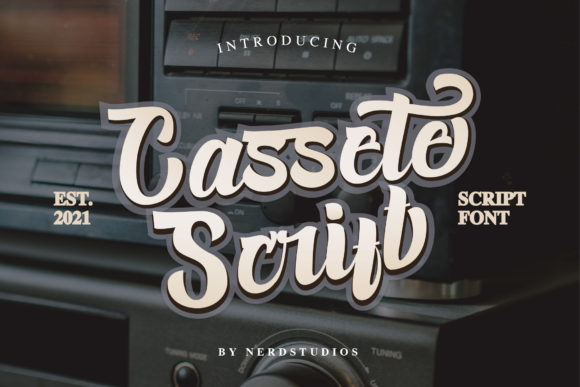 Cassete Script Font for Handmade Branding & Printables