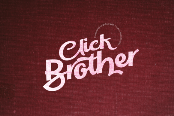 Click Brother Script Font for Confident Handwritten Branding
