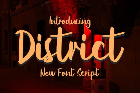 District Script: A Chic Script Handwritten Font for Editorial Design