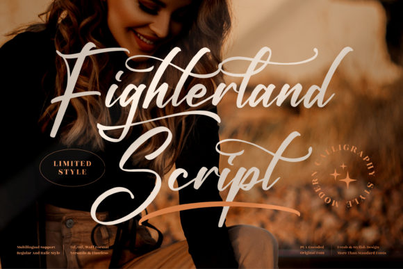 Fighterland Script Font for Elegant Handmade Design