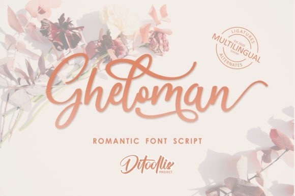Gheloman Script: A Modern Romantic Font for Small Business Branding