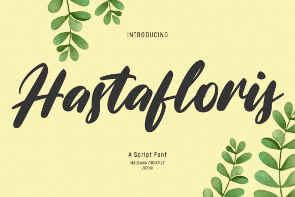 Hastafloris Script: An Elegant Script Handwritten Font for Meaningful Design