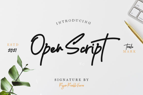 Open Script: A Playful Script Font for Creative Content