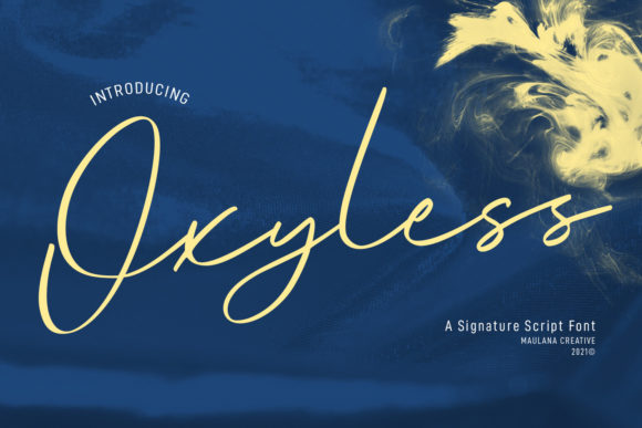 Oxyless Script: A Refined Script Font for Editorial Elegance