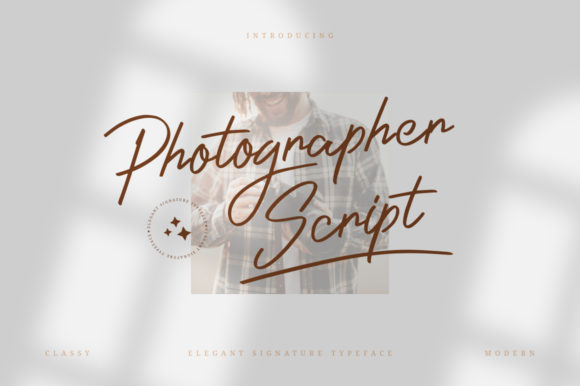 Photographer Script Font for Handmade & Printable Creators