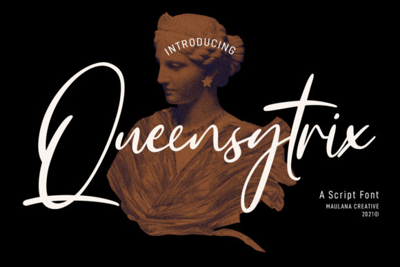 Queensytrix Signature Script: A Playful Script Handwritten Font for Creative Campaigns
